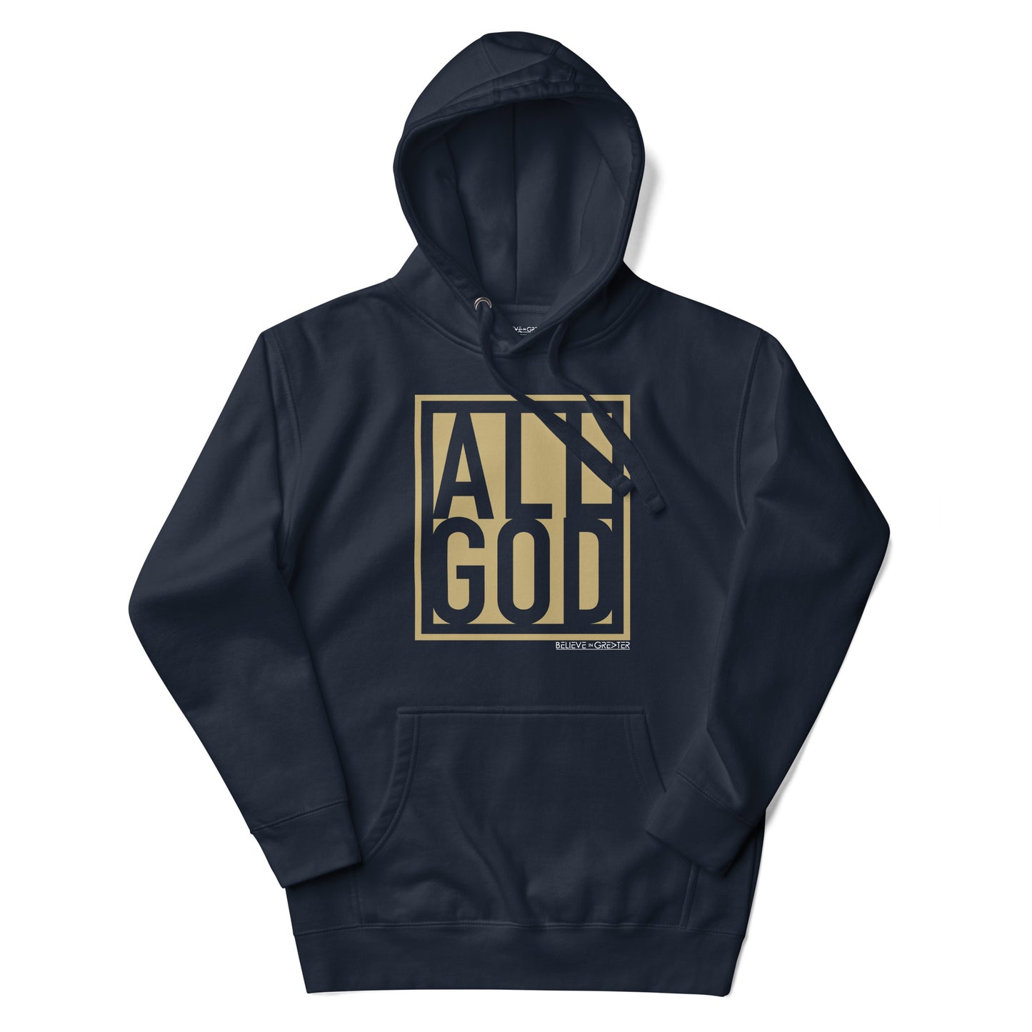 All God Navy and Khaki Unisex Hoodie