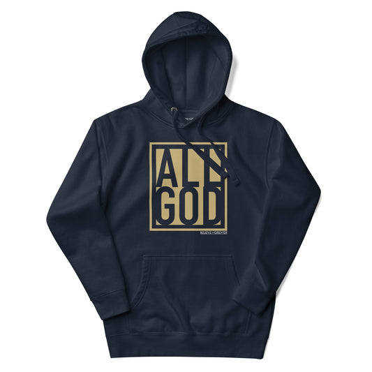 All God Navy and Khaki Unisex Hoodie