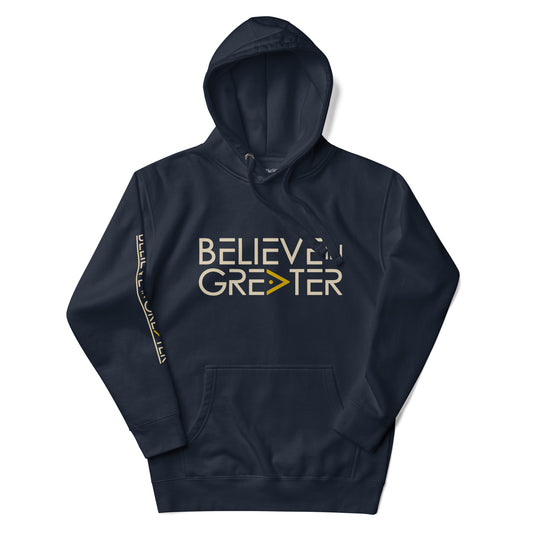 Believe in Greater Navy & Cream Unisex Hoodie