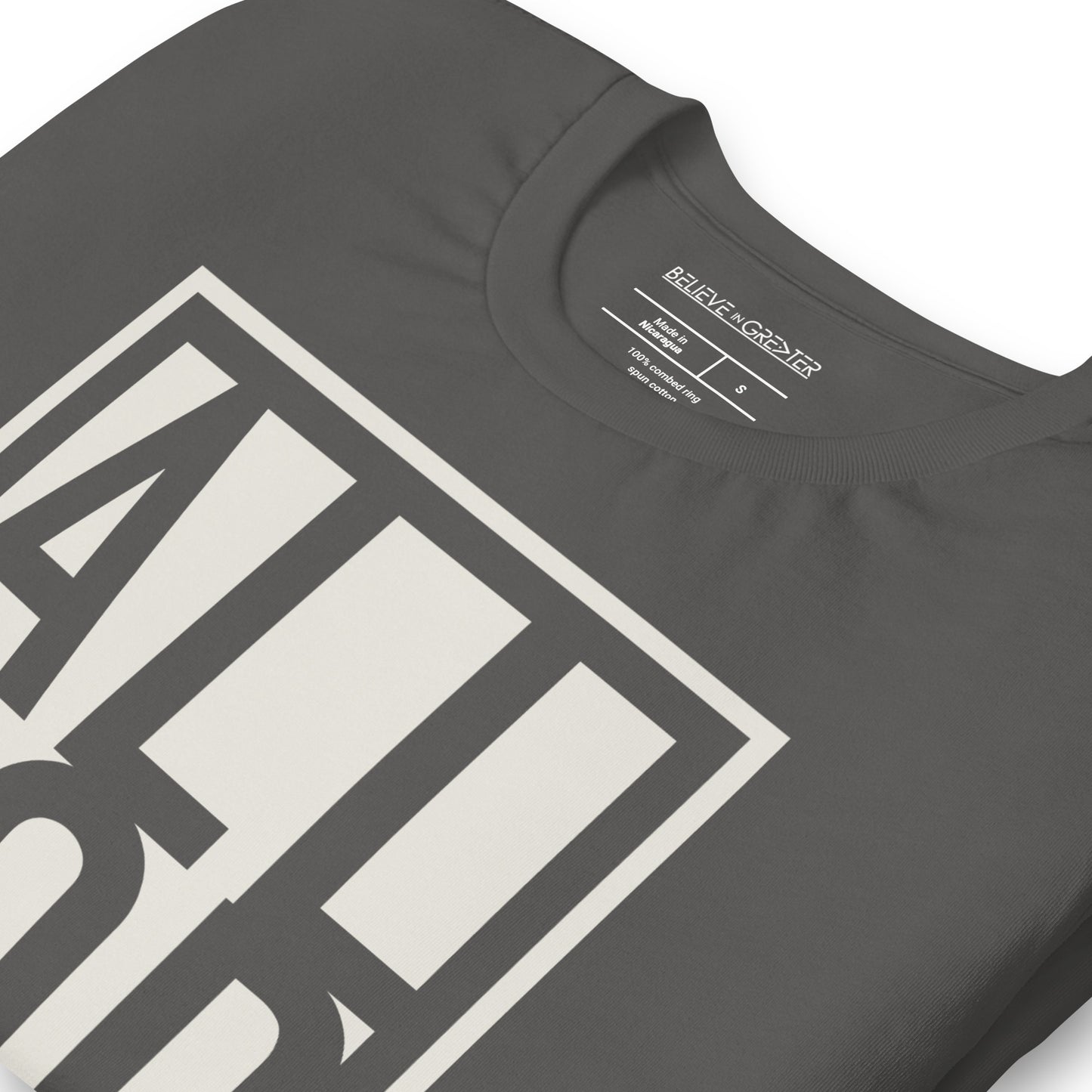 All God Charcoal and Light Grey Unisex Tee