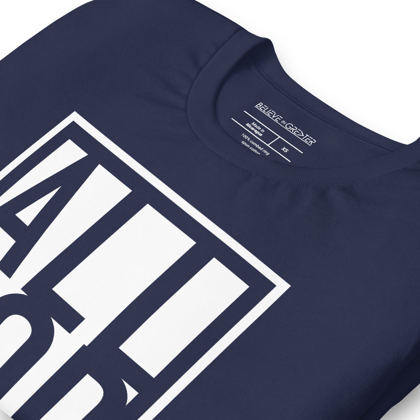 All God Navy and White Unisex Tee