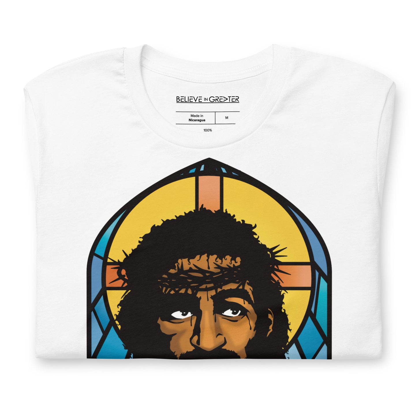 Revolutionary Stained Glass White Unisex Tee