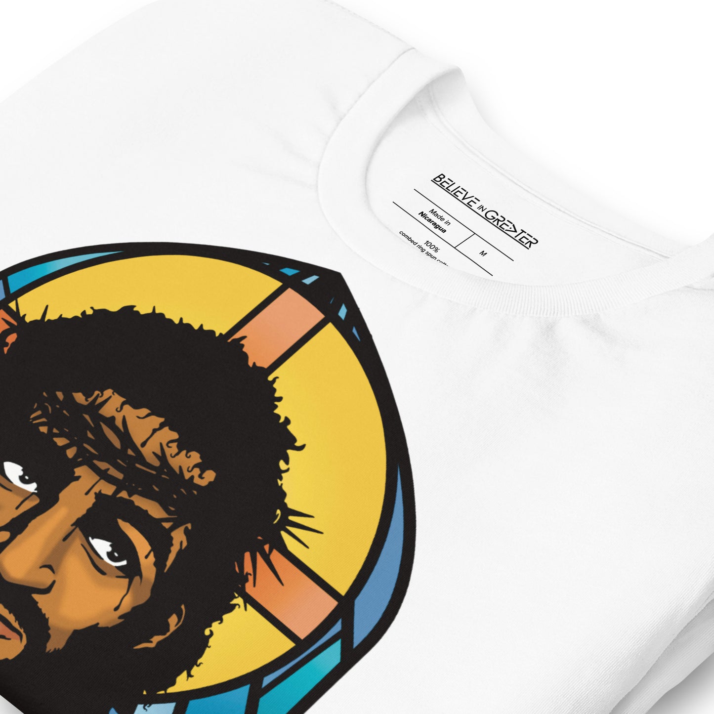 Revolutionary Stained Glass White Unisex Tee