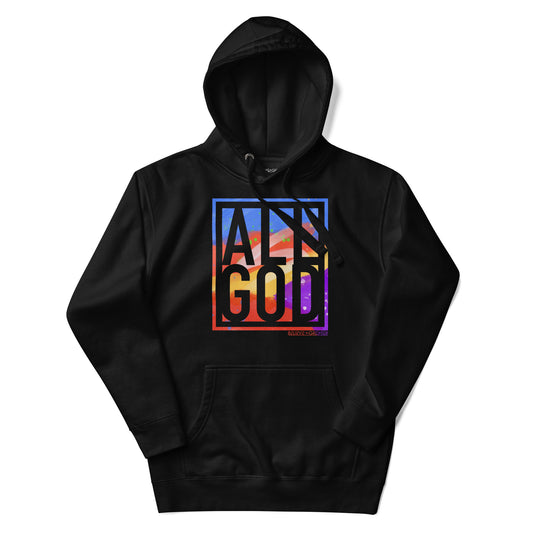 All God Black and Multicolor Unisex Hoodie