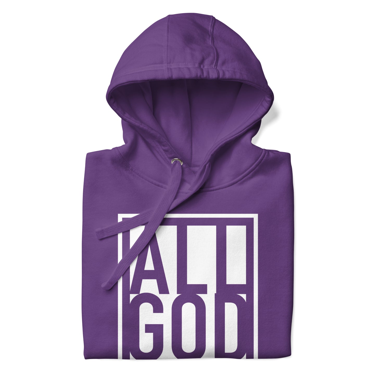 All God Purple and White Unisex Hoodie