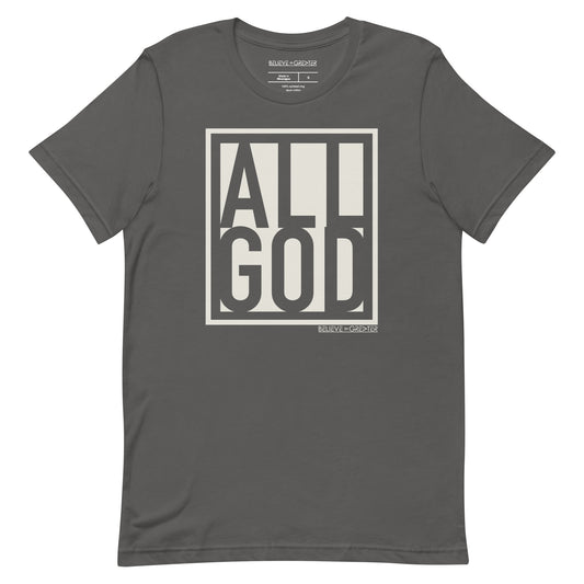 All God Charcoal and Light Grey Unisex Tee
