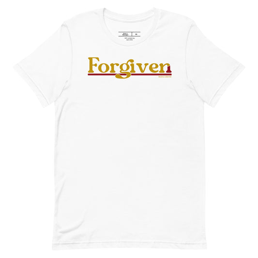 Forgiver/Forgiven White, Gold, and Red Unisex Tee