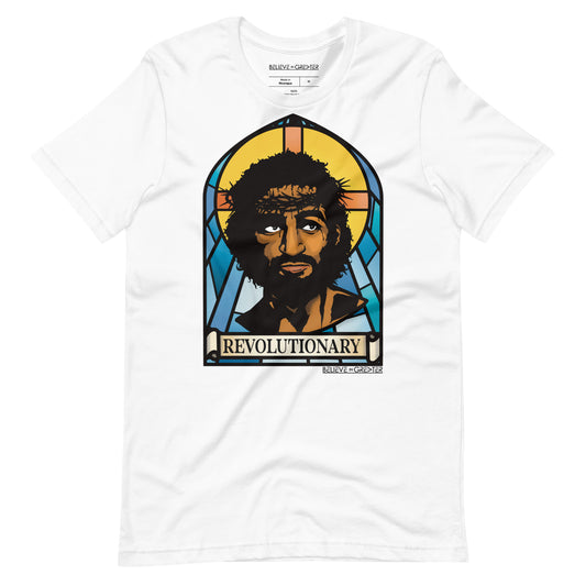 Revolutionary Stained Glass White Unisex Tee