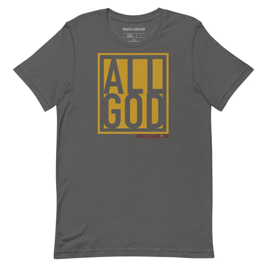 All God Charcoal and Gold Unisex Tee